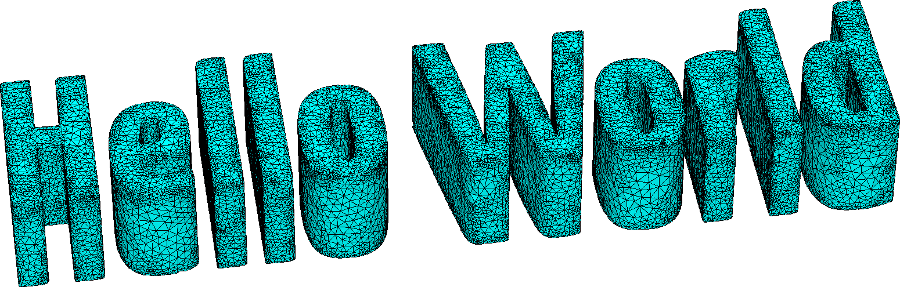 A FEM mesh made from 3D images